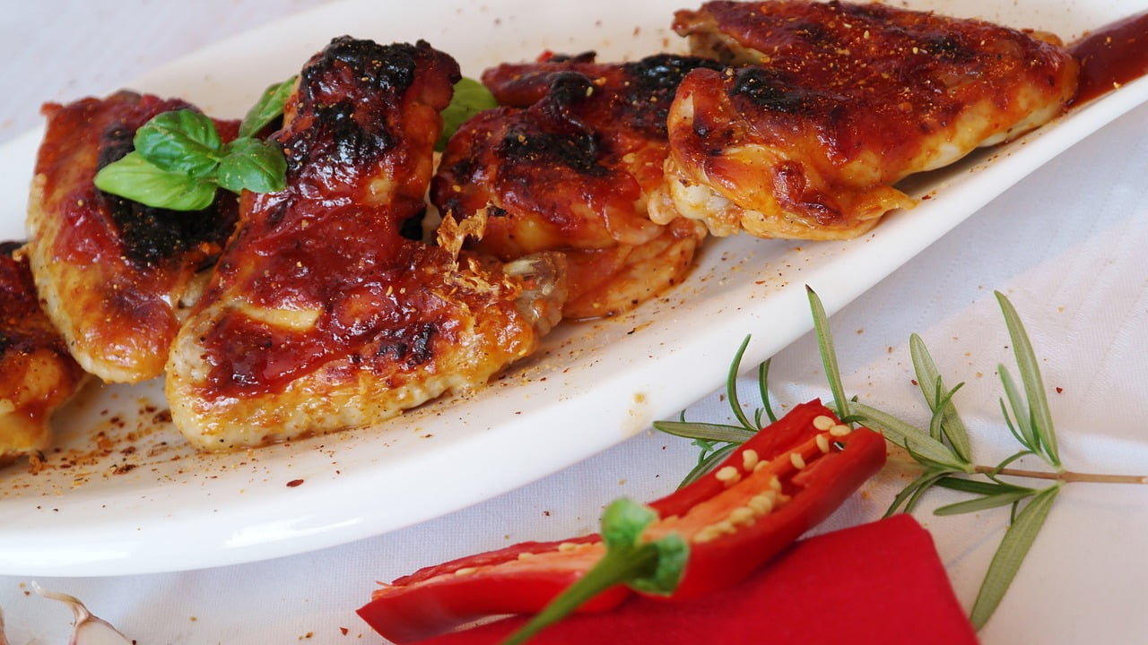 Crispy Baked Chicken Wings with Honey Mustard Glaze